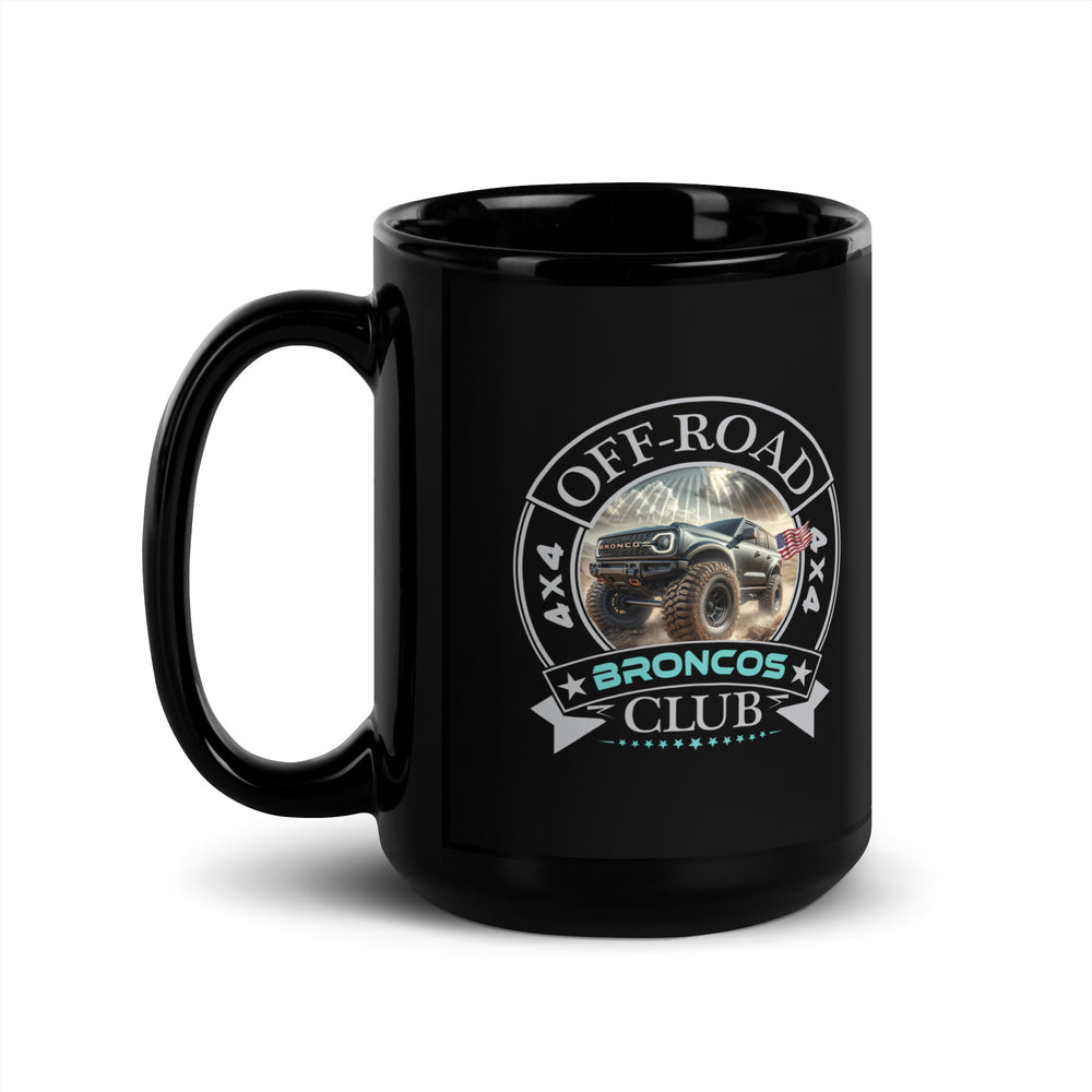 Black Glossy Mug | Off Road Club BRONCOS