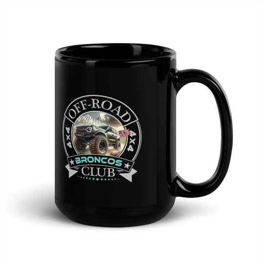 Black Glossy Mug | Off Road Club BRONCOS