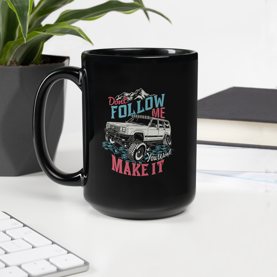 Black Glossy Mug | Do Not Follow | 15oz