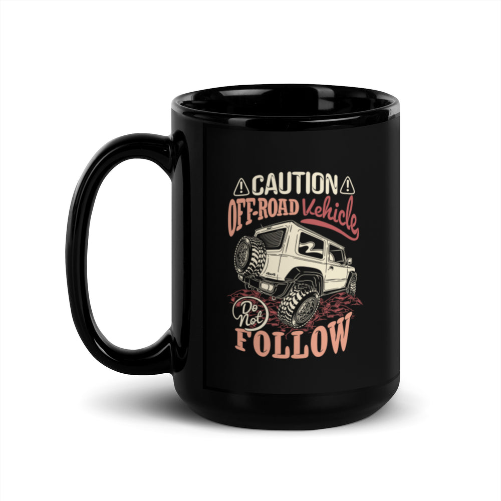 Black Glossy Mug | Caution | 15oz