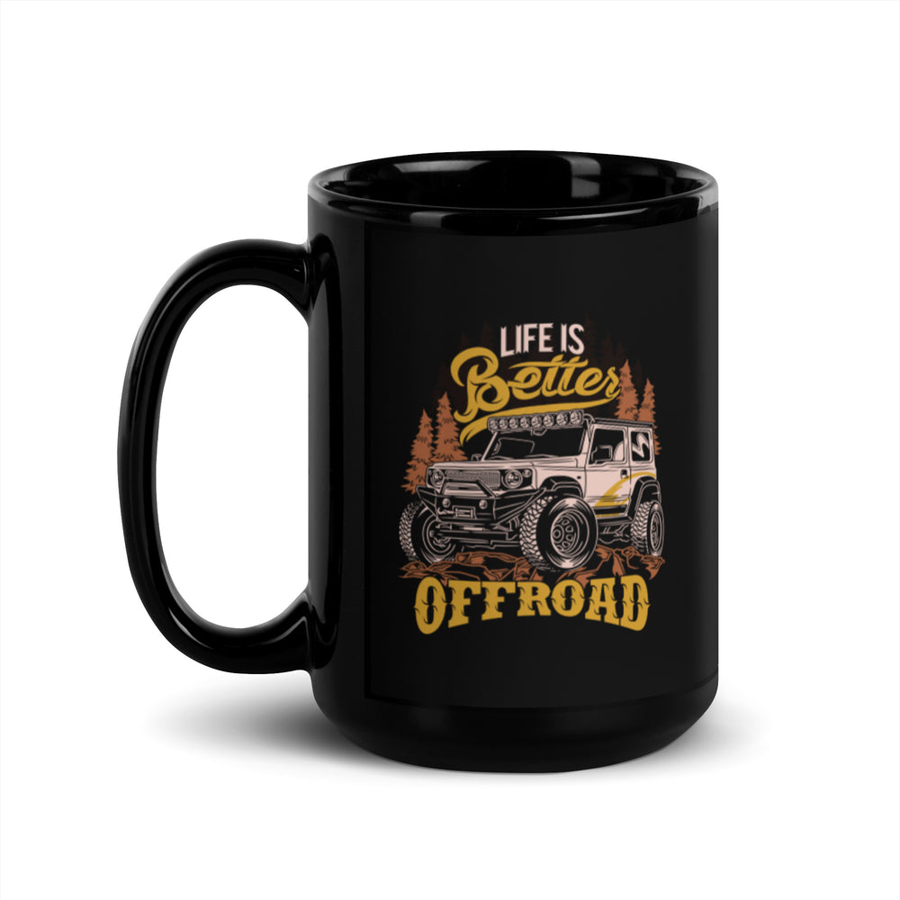 Black Glossy Mug | Life Better | 15oz
