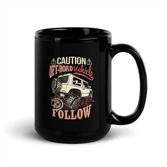 Black Glossy Mug | Caution | 15oz